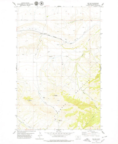 United States Geological Survey Big Sag, MT (1979, 24000-Scale) digital map