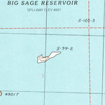 United States Geological Survey Big Sage Reservoir, CA (1990, 24000-Scale) digital map