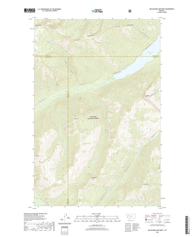United States Geological Survey Big Salmon Lake West, MT (2020, 24000-Scale) digital map