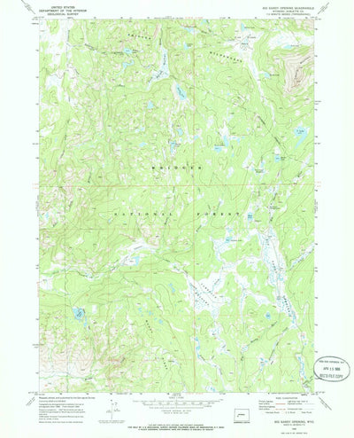 United States Geological Survey Big Sandy Opening, WY (1969, 24000-Scale) digital map
