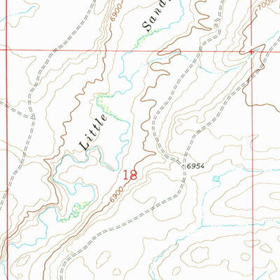 United States Geological Survey Big Sandy Reservoir SE, WY (1969, 24000-Scale) digital map