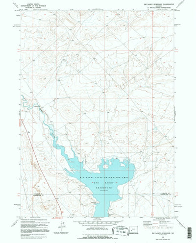 United States Geological Survey Big Sandy Reservoir, WY (1969, 24000-Scale) digital map