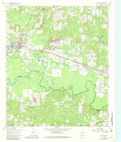 United States Geological Survey Big Sandy, TX (1960, 24000-Scale) digital map
