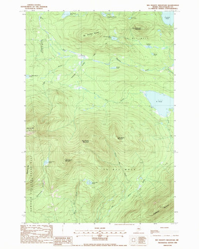United States Geological Survey Big Shanty Mountain, ME (1988, 24000-Scale) digital map
