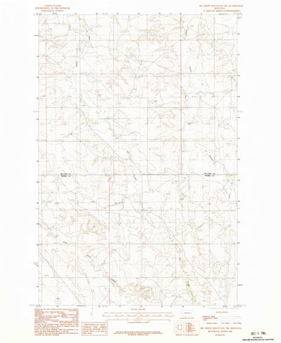 United States Geological Survey Big Sheep Mountain NW, MT (1983, 24000-Scale) digital map