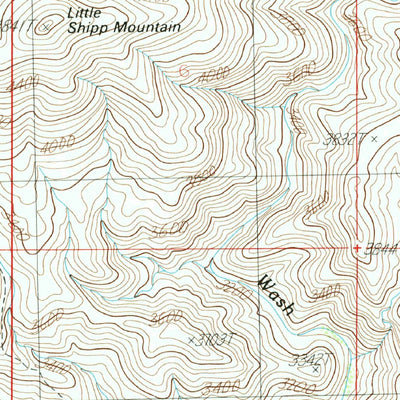 United States Geological Survey Big Shipp Mountain, AZ (1986, 24000-Scale) digital map