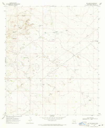 United States Geological Survey Big Sinks, NM (1968, 24000-Scale) digital map