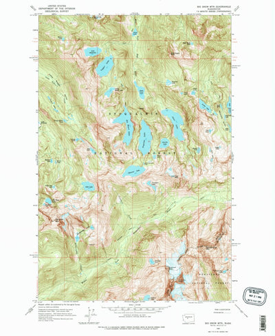 United States Geological Survey Big Snow Mountain, WA (1965, 24000-Scale) digital map