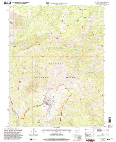 United States Geological Survey Big Soap Park, CO (2001, 24000-Scale) digital map