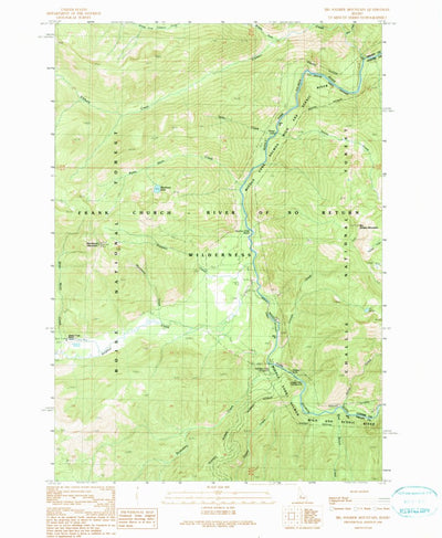 United States Geological Survey Big Soldier Mountain, ID (1990, 24000-Scale) digital map