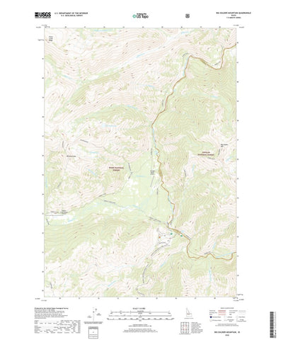 United States Geological Survey Big Soldier Mountain, ID (2020, 24000-Scale) digital map