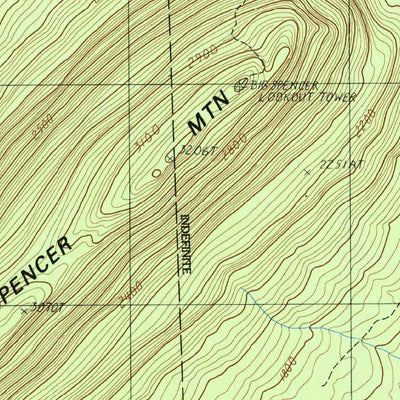 United States Geological Survey Big Spencer Mountain, ME (1988, 24000-Scale) digital map