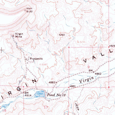 United States Geological Survey Big Spring Butte, NV-OR (1966, 62500-Scale) digital map