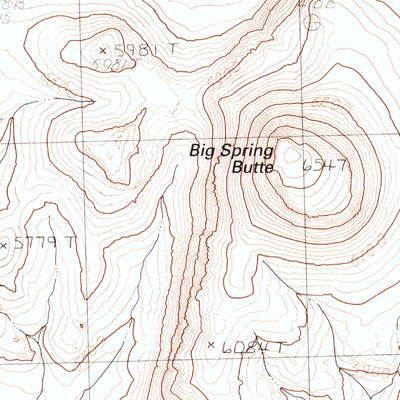 United States Geological Survey Big Spring Butte, NV-OR (1990, 24000-Scale) digital map