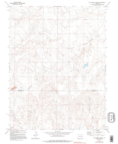United States Geological Survey Big Spring Creek, CO (1979, 24000-Scale) digital map