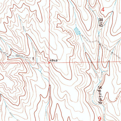United States Geological Survey Big Spring Creek, CO (1979, 24000-Scale) digital map