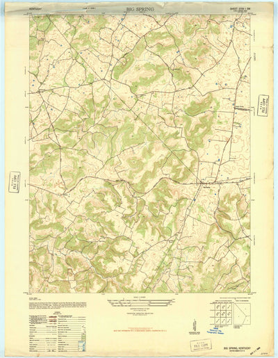 United States Geological Survey Big Spring, KY (1948, 24000-Scale) digital map
