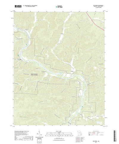 United States Geological Survey Big Spring, MO (2021, 24000-Scale) digital map