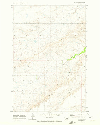 United States Geological Survey Big Spring, MT (1970, 24000-Scale) digital map