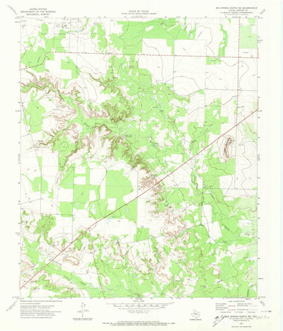 United States Geological Survey Big Spring North NE, TX (1954, 24000-Scale) digital map