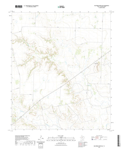 United States Geological Survey Big Spring North NE, TX (2022, 24000-Scale) digital map