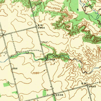 United States Geological Survey Big Spring North, TX (1942, 62500-Scale) digital map