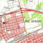 United States Geological Survey Big Spring North, TX (1954, 24000-Scale) digital map