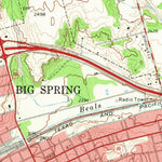 United States Geological Survey Big Spring North, TX (1965, 24000-Scale) digital map