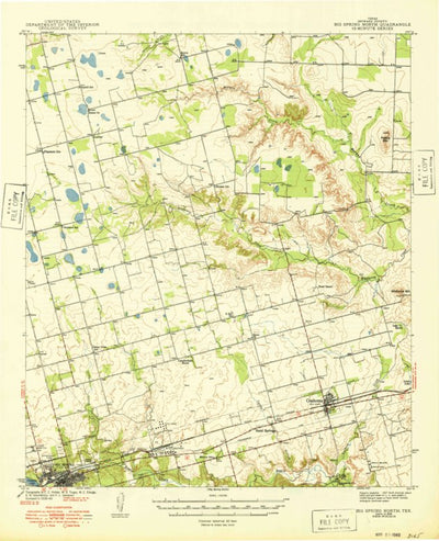 United States Geological Survey Big Spring North, TX (1971, 62500-Scale) digital map