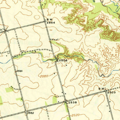 United States Geological Survey Big Spring North, TX (1971, 62500-Scale) digital map