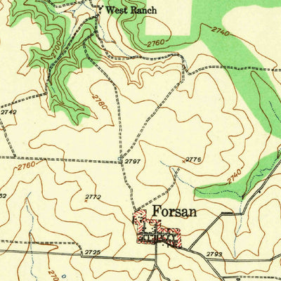 United States Geological Survey Big Spring South, TX (1942, 62500-Scale) digital map