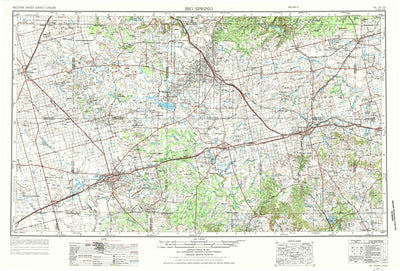 United States Geological Survey Big Spring, TX (1954, 250000-Scale) digital map