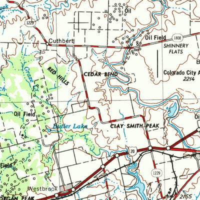 United States Geological Survey Big Spring, TX (1954, 250000-Scale) digital map