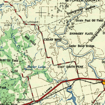 United States Geological Survey Big Spring, TX (1958, 250000-Scale) digital map