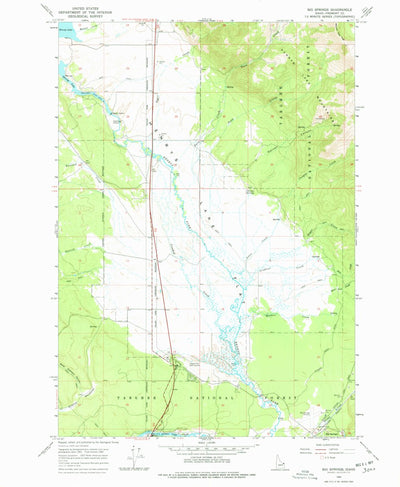 United States Geological Survey Big Springs, ID (1964, 24000-Scale) digital map