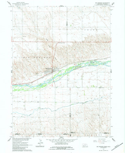 United States Geological Survey Big Springs, NE-CO (1961, 24000-Scale) digital map