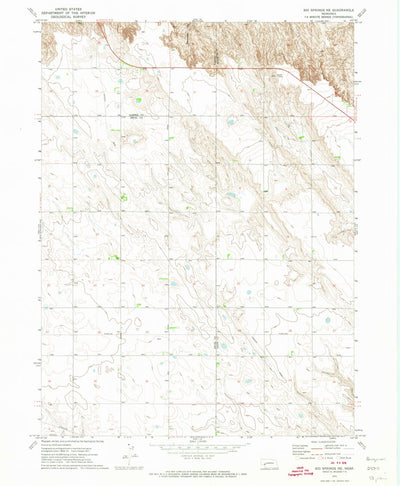 United States Geological Survey Big Springs NE, NE (1971, 24000-Scale) digital map