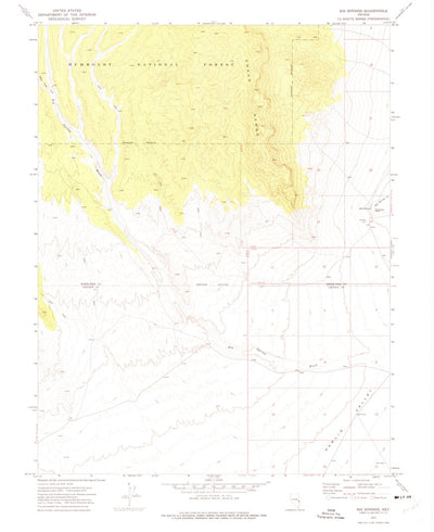 United States Geological Survey Big Springs, NV (1972, 24000-Scale) digital map