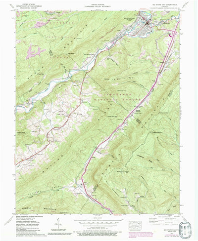 United States Geological Survey Big Stone Gap, VA (1957, 24000-Scale) digital map
