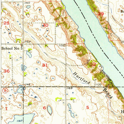 United States Geological Survey Big Stone Lake, MN-SD (1954, 62500-Scale) digital map