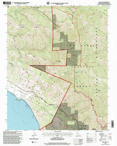 United States Geological Survey Big Sur, CA (1995, 24000-Scale) digital map