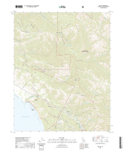 United States Geological Survey Big Sur, CA (2021, 24000-Scale) digital map