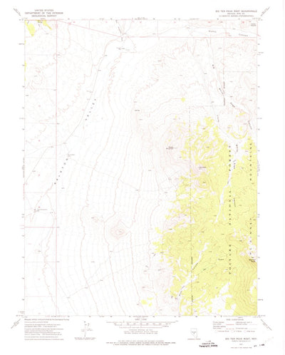 United States Geological Survey Big Ten Peak West, NV (1971, 24000-Scale) digital map