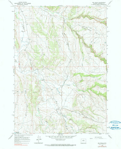 United States Geological Survey Big Trails, WY (1966, 24000-Scale) digital map