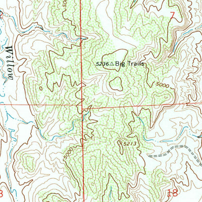 United States Geological Survey Big Trails, WY (1966, 24000-Scale) digital map