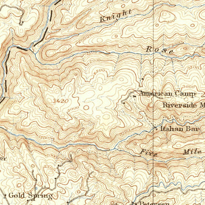 United States Geological Survey Big Trees, CA (1894, 125000-Scale) digital map