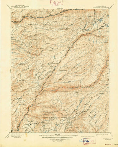 United States Geological Survey Big Trees, CA (1901, 125000-Scale) digital map