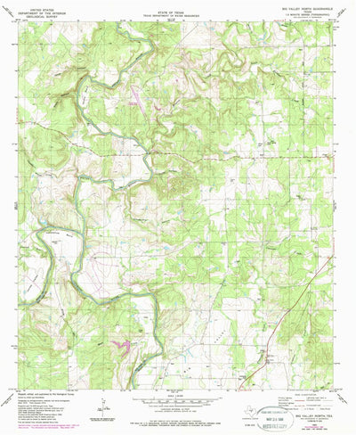 United States Geological Survey Big Valley North, TX (1980, 24000-Scale) digital map