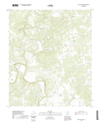 United States Geological Survey Big Valley North, TX (2022, 24000-Scale) digital map