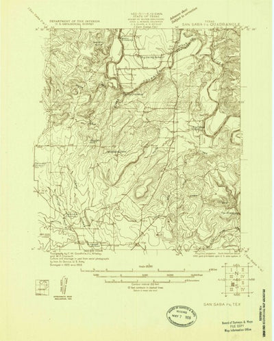 United States Geological Survey Big Valley South, TX (1925, 48000-Scale) digital map